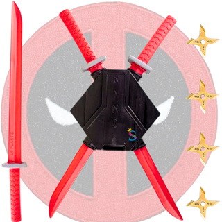 Kit 2 Katanas Grande Infantil De 64cm Brinquedo com suporte em Oferta na Shopee