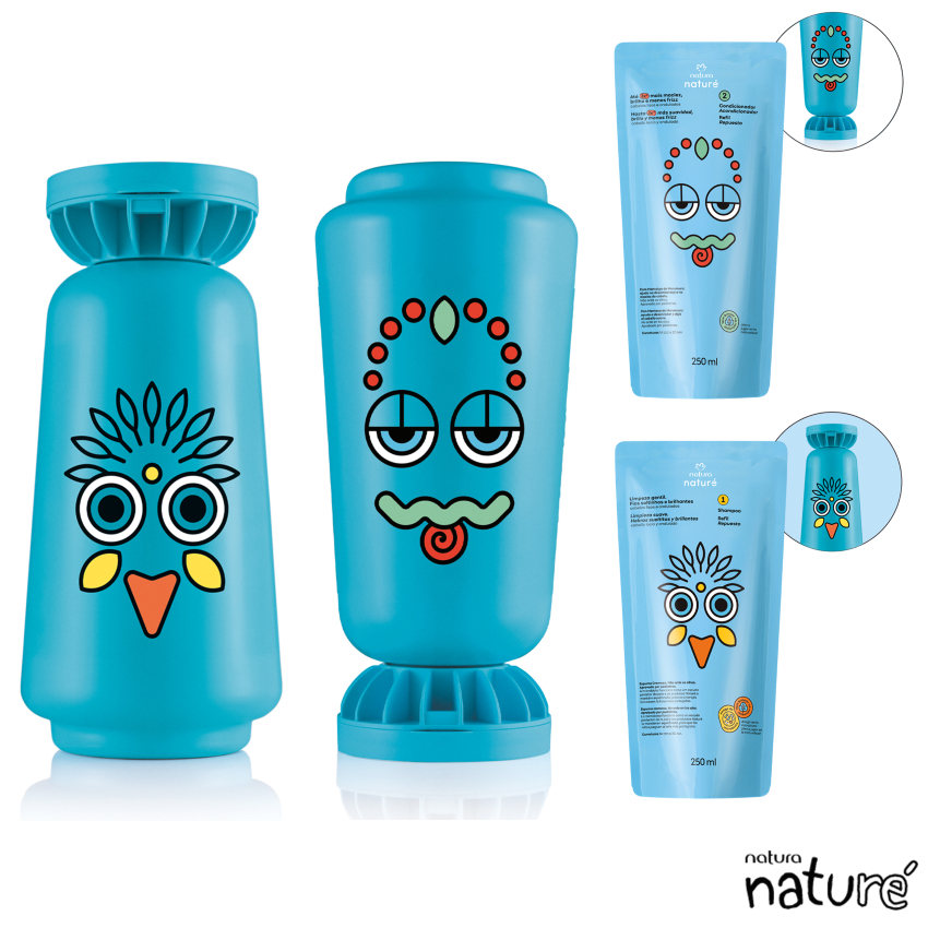 Natura Naturé Cabelos Lisos e Ondulados: Shampoo e Condicionador 250ml (Regular ou Refil)