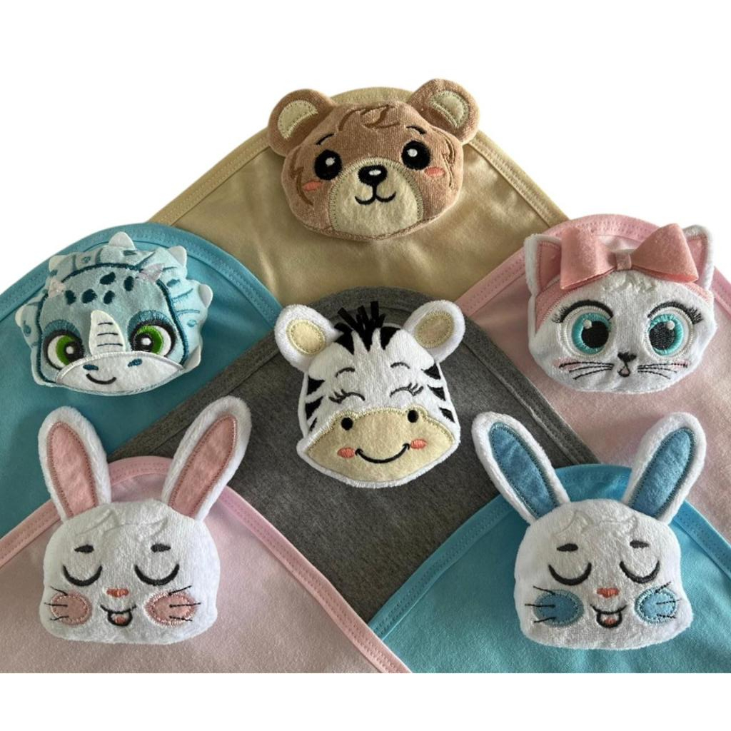 Naninha com Prendedor de Chupeta Paninho 100% algodão bichinho de plush Antialérgico para Bebê