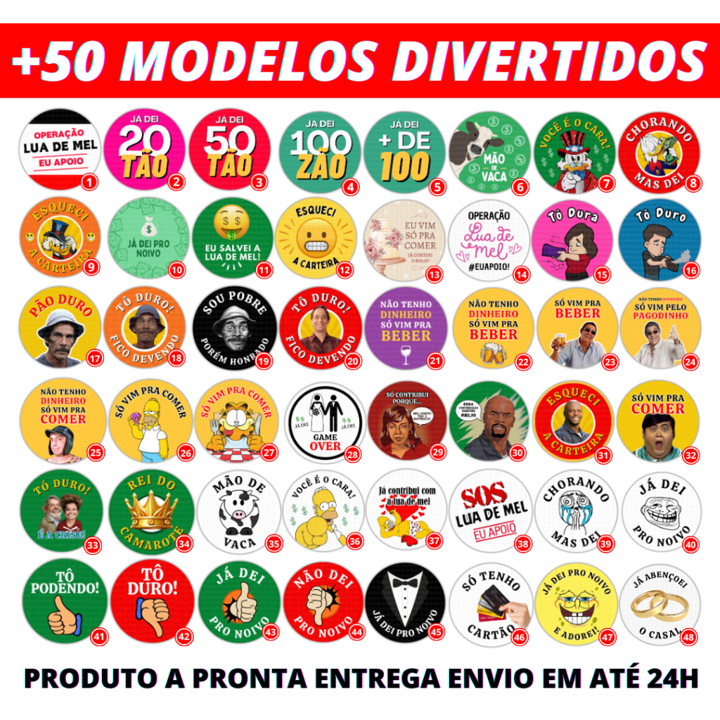 Kit 130 Adesivos Divertidos para Casamento HORA DA GRAVATA Já Dei Pro Noivo Operação Lua De Mel 4x4