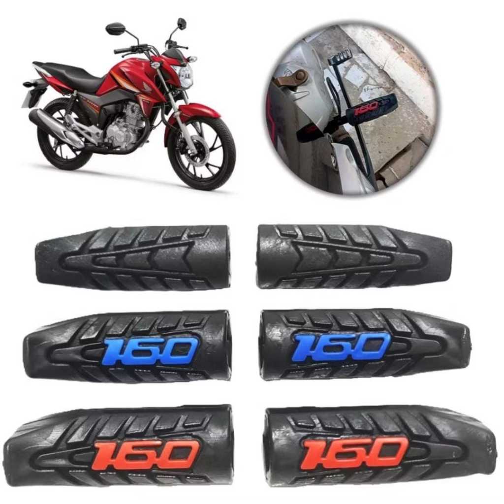 Borrachas do Estribo para Titan 160 Fan 160 Personalizadas Pedal Dianteiro em Oferta na Shopee