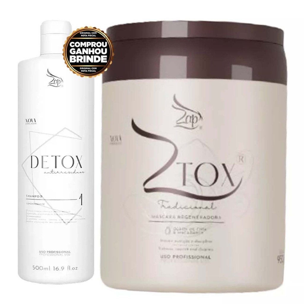 Zap Ztox BTX Máscara Regeneradora 400g 950g original + brinde