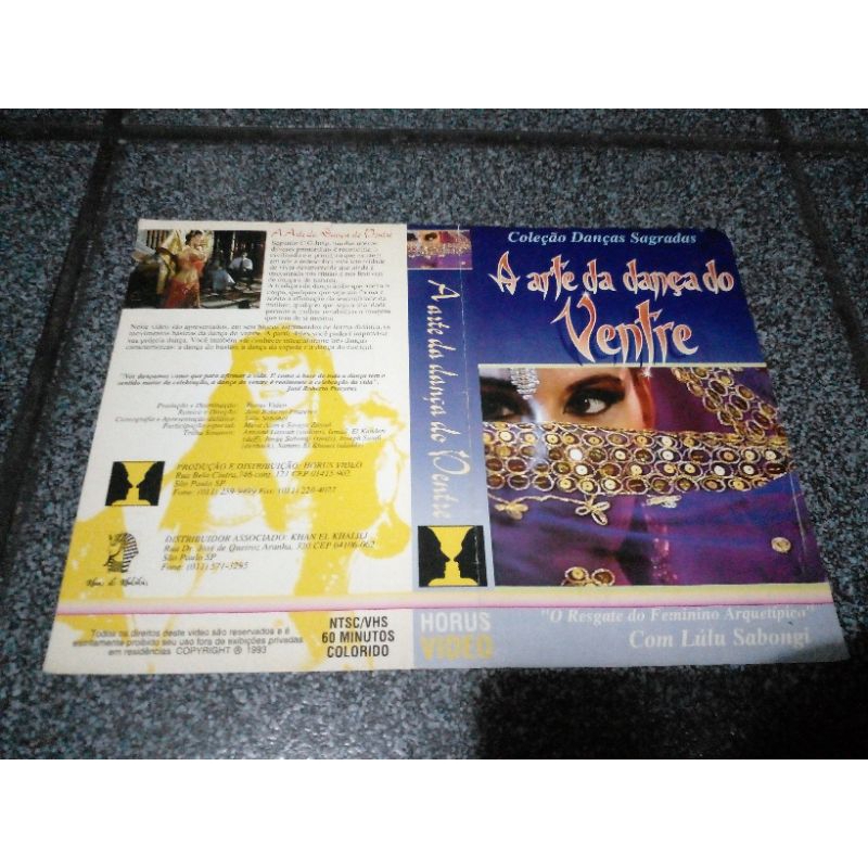 Encarte VHS A arte da dança do ventre ( NÃO CONTÉM A FITA)
