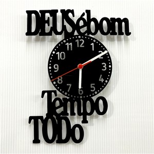 Relógio de Parede Moderno Deus é Bom o Tempo Todo MDF Decoração Sala Quarto Cozinha Lazer