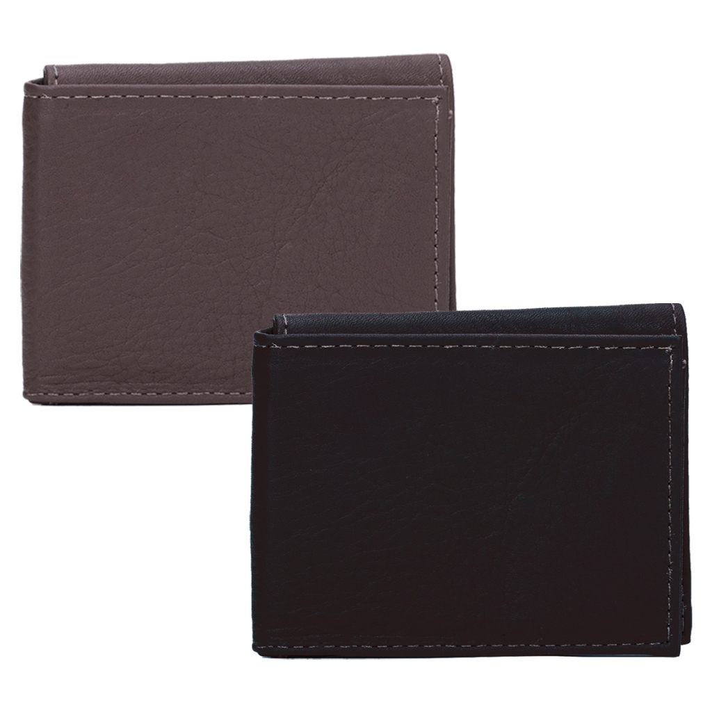 Kit 2 Carteiras Masculina De Couro Legítimo Costurado Resistente Com Porta CNH Slim Homem Moderno