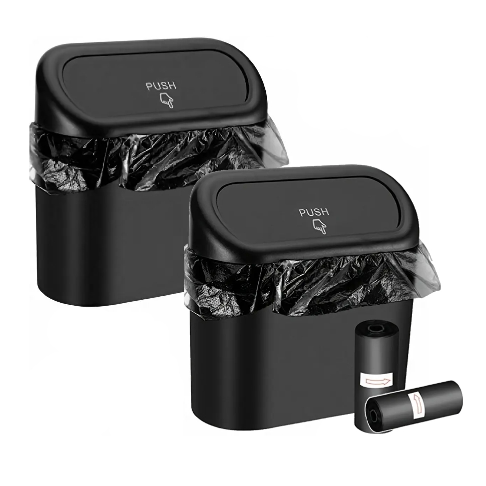 Kit 2 Lixeira Lixo Automotivo Plástico Grampo Clip P/ Porta Objeto Treco Lateral Carro Caminhão em Oferta na Shopee