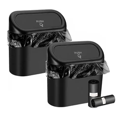 Kit 2 Lixeira Lixo Automotivo Plástico Grampo Clip P/ Porta Objeto Treco Lateral Carro Caminhão Promo