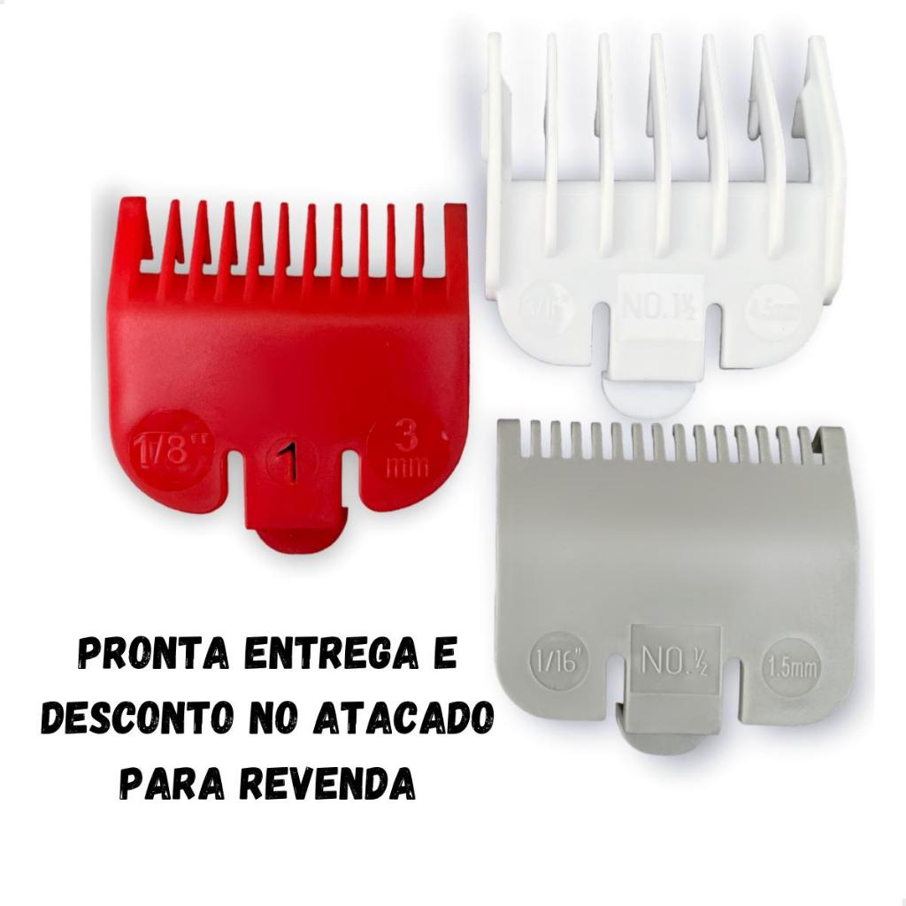 kit Pente De Disfarce Degradê Máquina 0.5, 1, 1.5 universal compatível  resistente