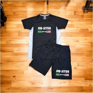 Kit Camisa + Bermuda Jiu Jitsu Treino Nogi Muay Thai Boxe MMA Luta Academia em Oferta na Shopee