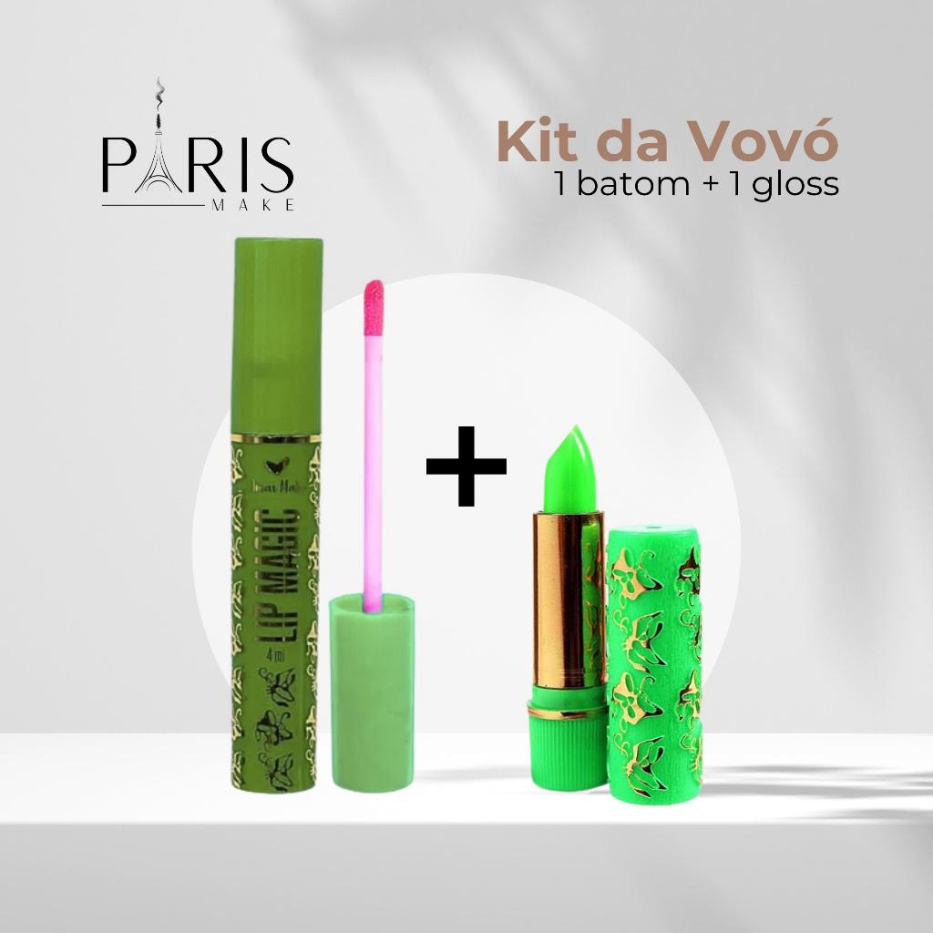 Kit Gloss + Batom Mágico Da Vovó 24h Efeito Mágico - CORES ALEATORIAS em Oferta na Shopee