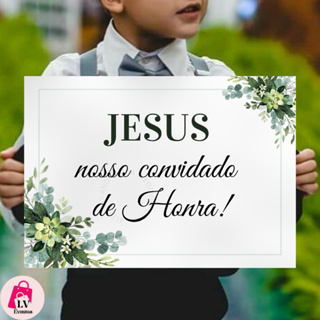 Plaquinha Decorativa Entrada Casamento Jesus Nosso Convidado De Honra em Oferta na Shopee