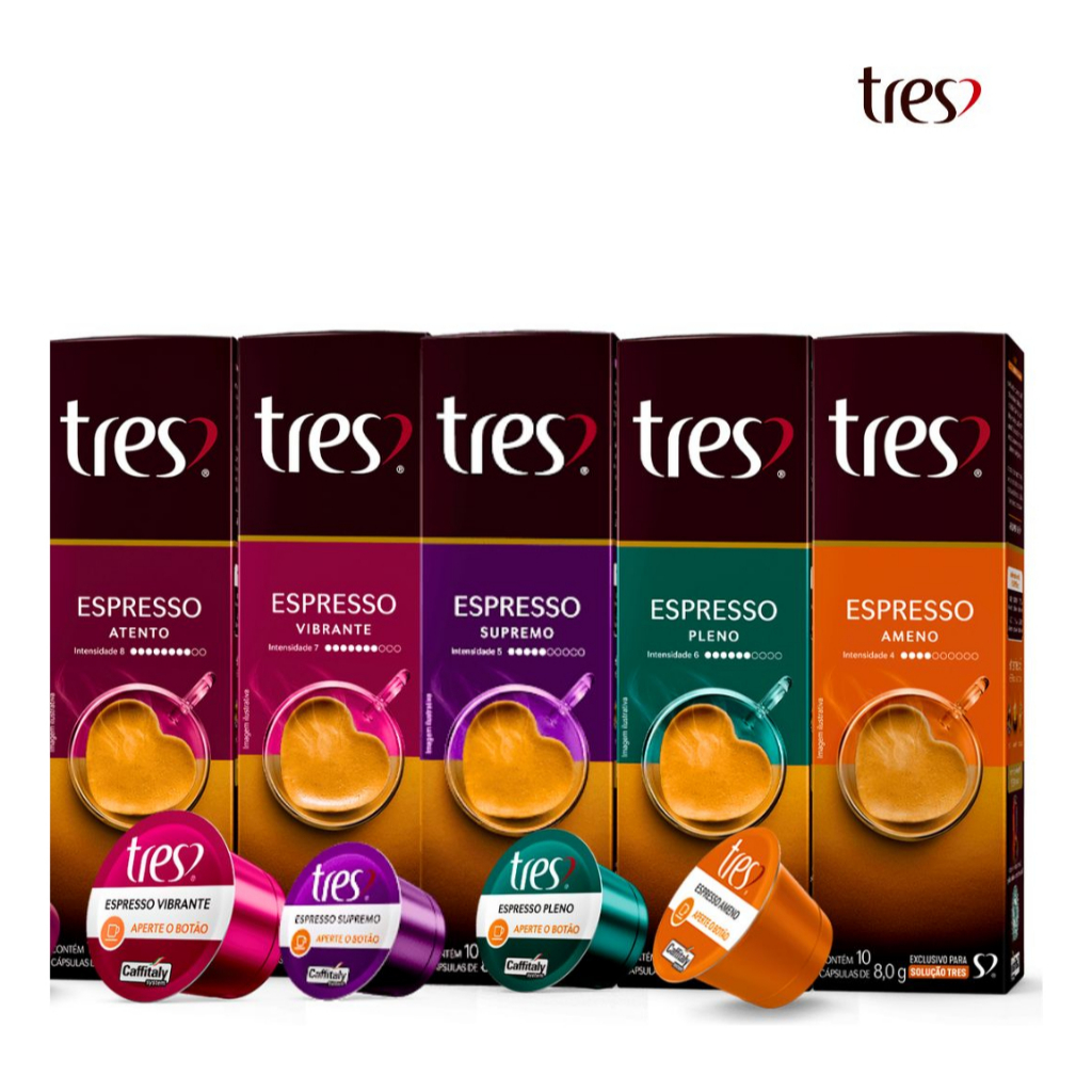 50 Cápsulas Café Tres Corações - Escolha Seu Kit Definido