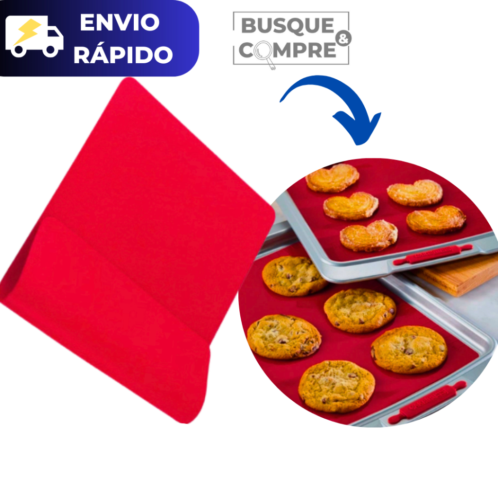 Tapete Culinário Vermelhos Manta Silicone Antiaderente Forno Tapete Culinario de Assar Bolos