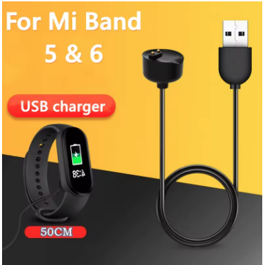 Cabo Carregador Usb Para Relogio Smartband Xiaomi Mi Band 5/6/7