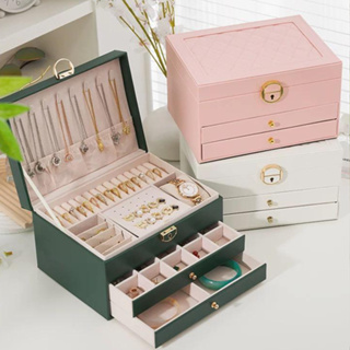 Porta Joia Grande  Camada Multifuncional Feminino com gaveta em Oferta na Shopee