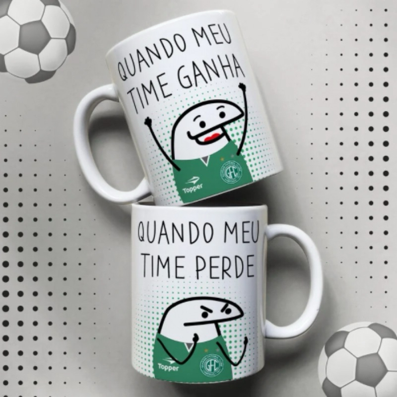 Caneca personalizada Flork Guarani - quando meu time ganha meu time perde