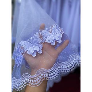 Véu CCB Congregação Algodão e Poá Borboleta 3D Bico Redondo Renda Guipir Mod-044 em Oferta na Shopee