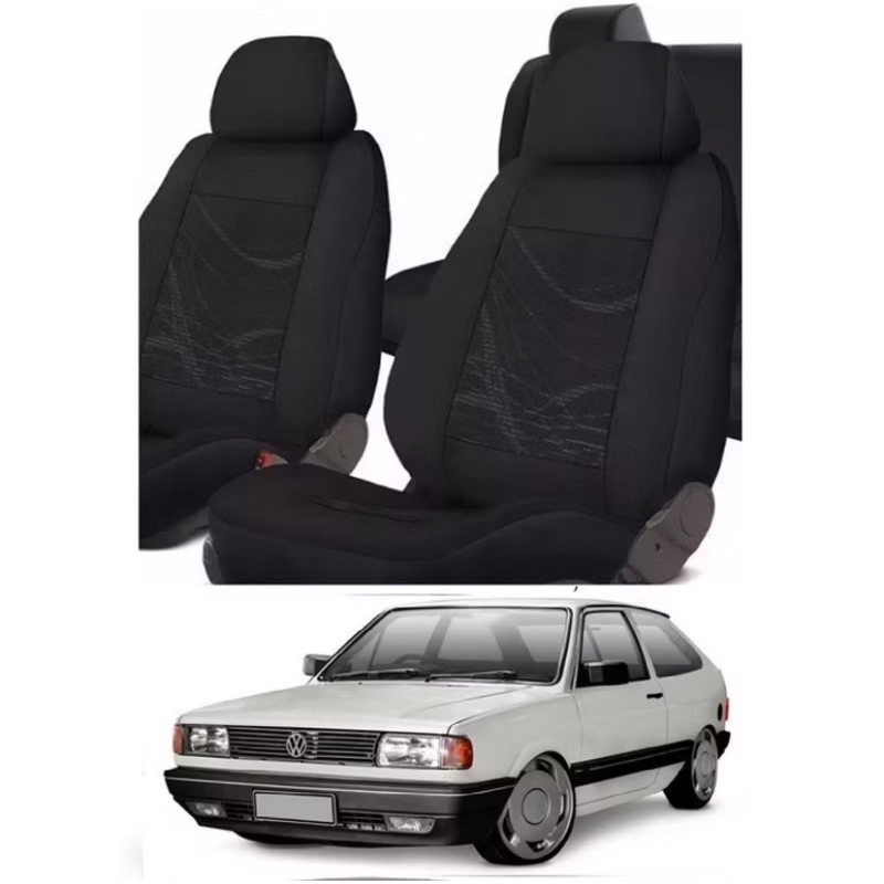Capas de Banco Gol Quadrado De todos os Anos – Tecido Automotivo Resistente Couro Sintético