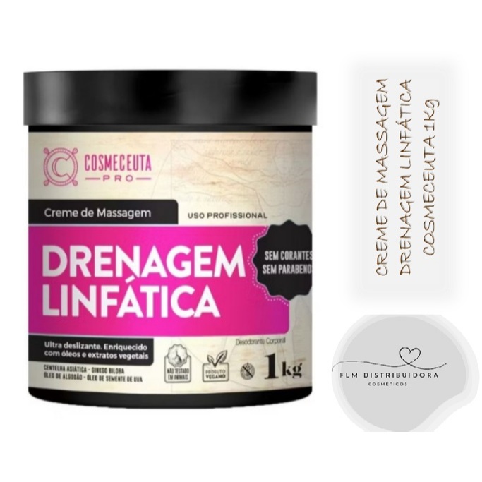 Creme de Massagem Cosmeceuta Drenagem Linfatica 1kg