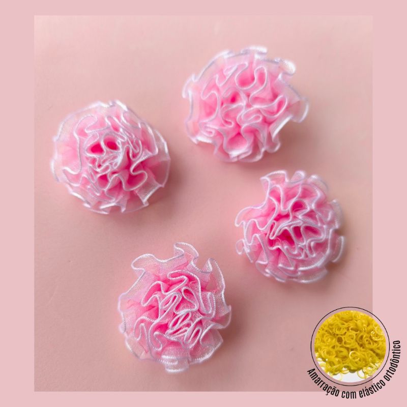 Laço fuxico para pet - banho e tosa e pet shop - 10 unidades em Oferta na Shopee