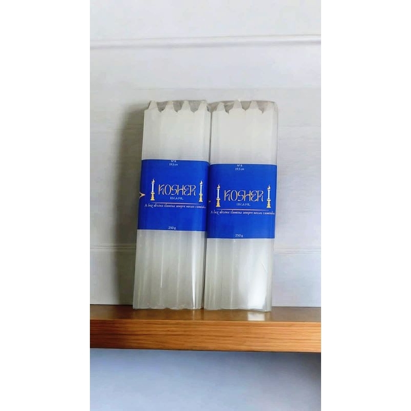 VELA PALITO KOSHER PARA SHABAT E YOM TOV - (MAÇO) - 19,5cm