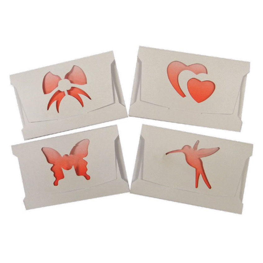 Kit 10/20/50 Cartão Dobrável Vazado Vermelho, Xingó. em Oferta na Shopee