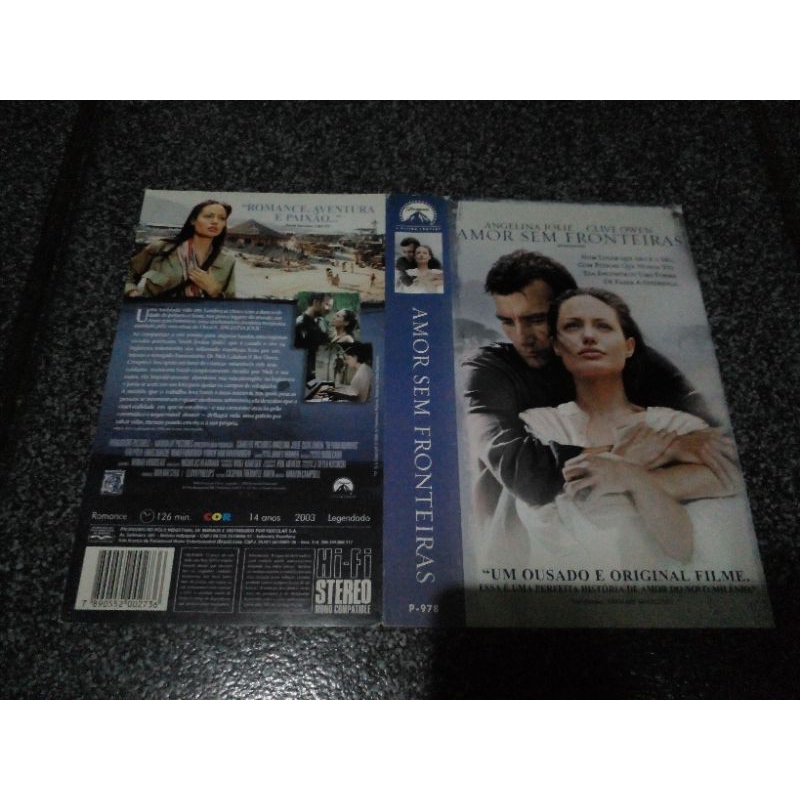 Encarte VHS Amor sem fronteiras ( NÃO CONTÉM A FITA)
