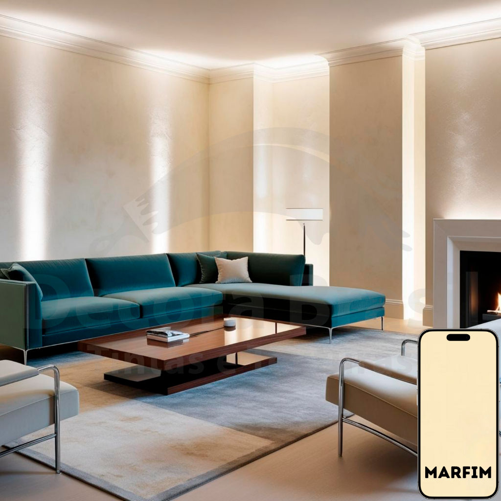 Tinta Látex Cor Marfim Premium – Gesso, Madeira, Concreto, Drywall - Alto rendimento