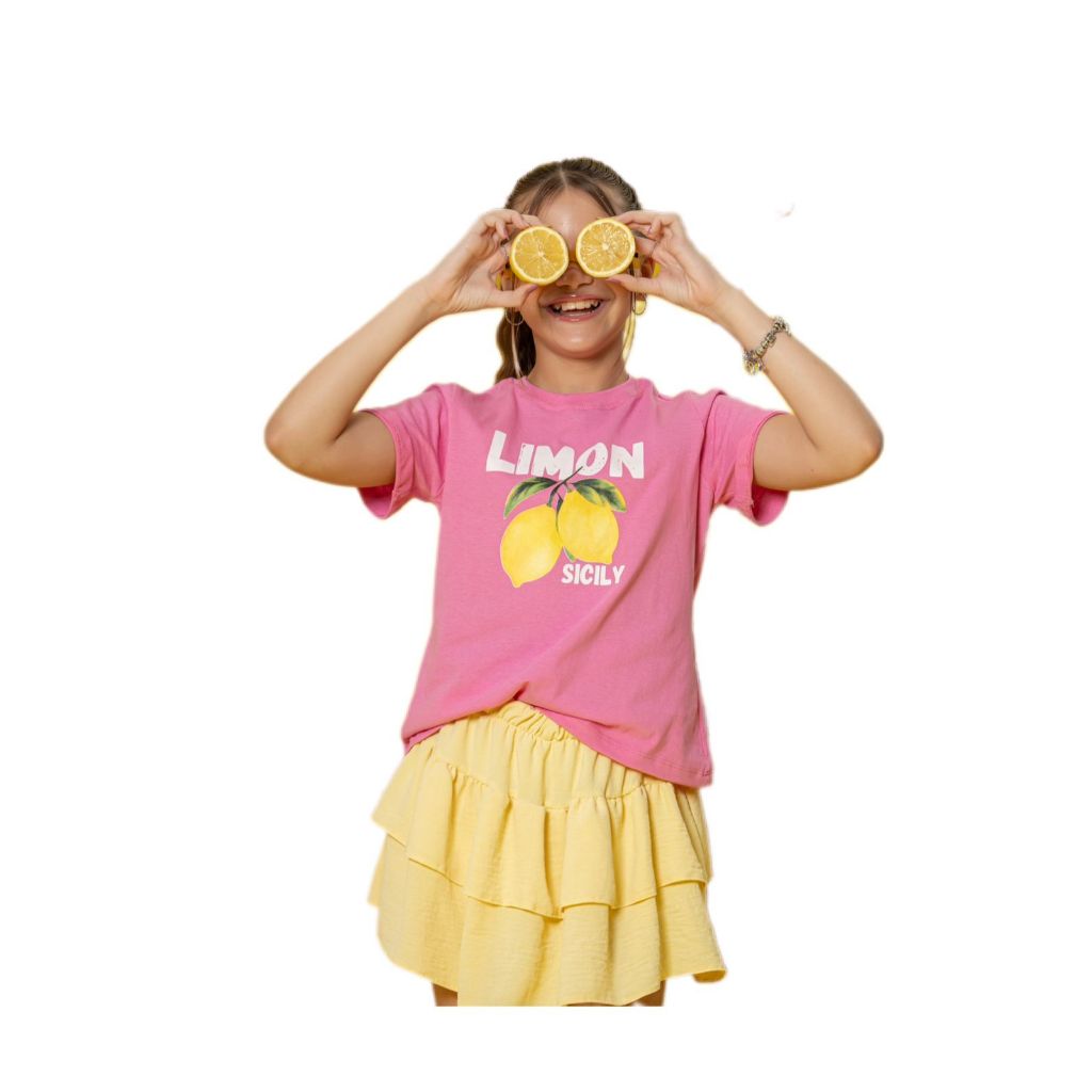 Roupa infantil conjunto feminino moda estiloso de verão criança tamanhos 08 10 12