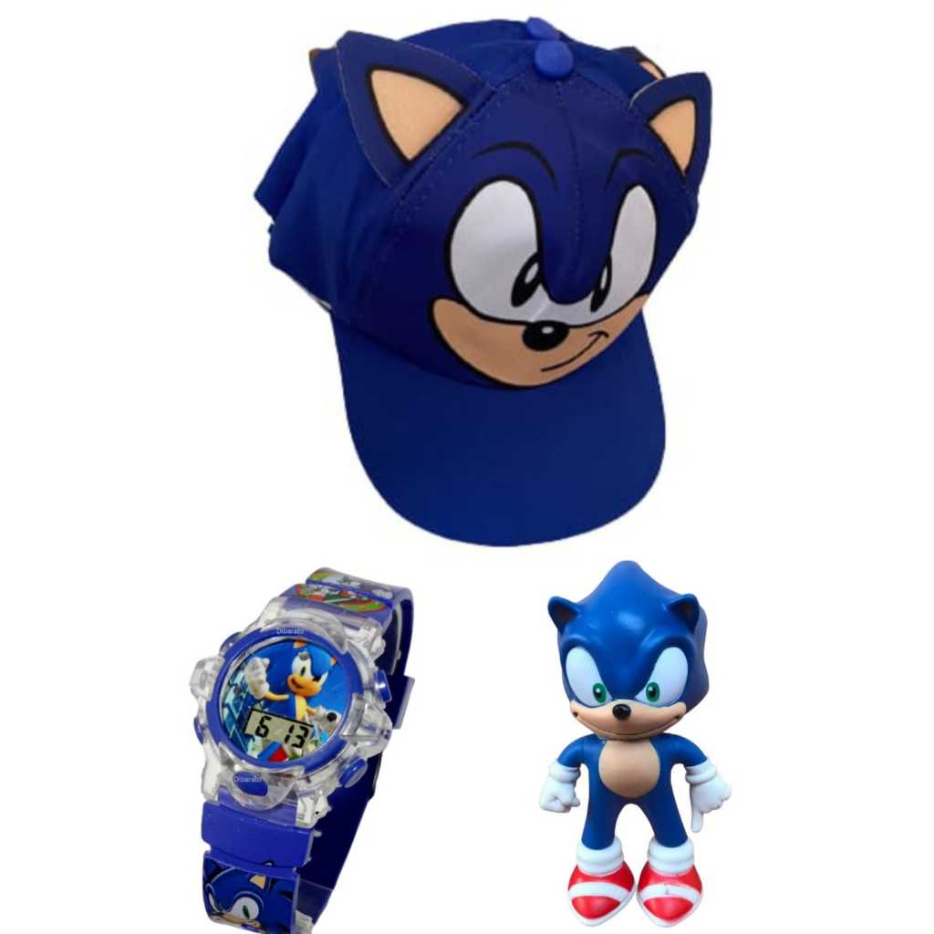 Relógio digital musical com led menino mais boné e boneco infantil masculino do sonic , qualidade e preço especial em Oferta na Shopee