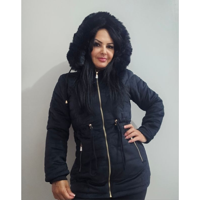 Parka Feminina Forrada Preta: Onde Comprar | BuscaProdutos