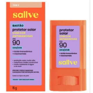 Protetor Solar Sallve Bastão com Cor Antimanchas FPS 90 COR 2,15g COR 1 15G em Oferta na Shopee
