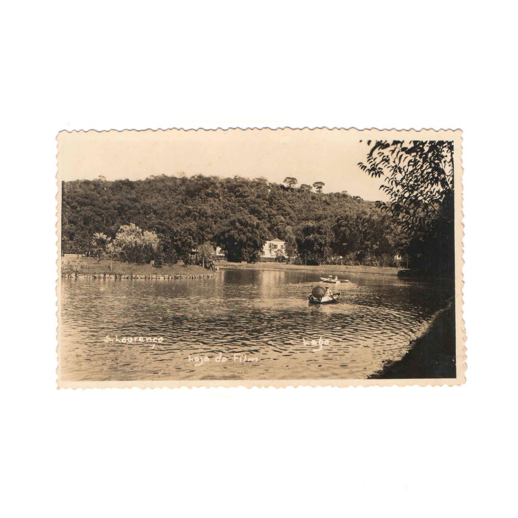 Cartão Postal com a cidade de São Lourenço - MG - Lago