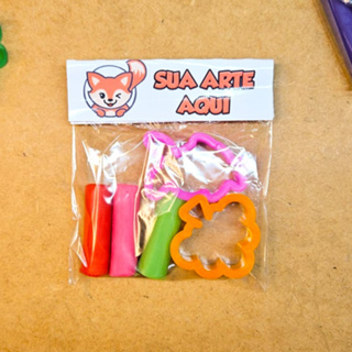 Mini Massinha Personalizada + 2 Moldes - QUALQUER TEMA E SEM GRAMPOS - FESTAS E LEMBRANCINHAS em Oferta na Shopee