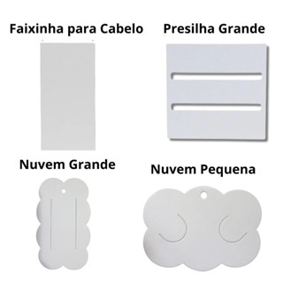 400 Peças Tags Cartelas Para Bijuterias Com 4 Modelos 100 Peças De Cada Modelo Branco em Oferta na Shopee