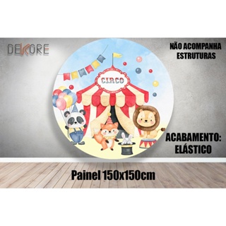 Painel circo Aquarela com Elástico em Oferta na Shopee