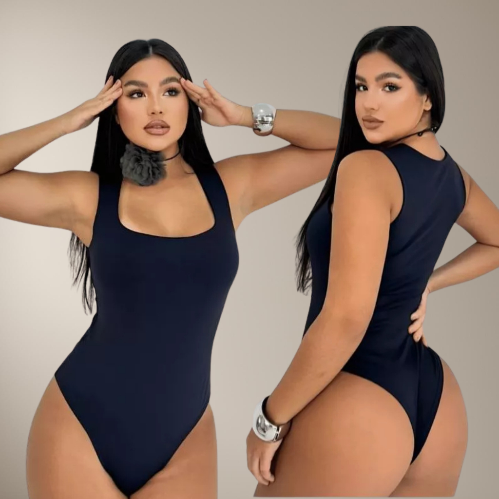 Body Regata Feminino com Alças Larga e Decote Quadrado