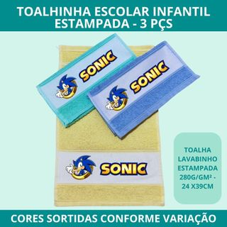 Kit 3 toalhinhas escolar Personagem para bebe e criança creche escola lancheira em Oferta na Shopee