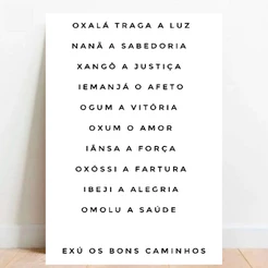 Quadro Placa decorativa meu Orixá Umbanda Candomblé Decorativo Oxalá