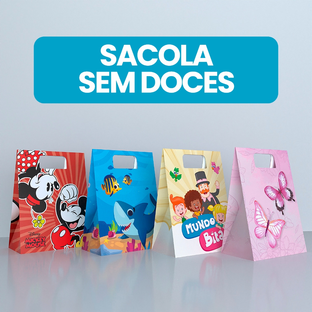 5 / 10 / 15 Sacolas Surpresa Personalizada Lembrancinha Festa Diversos Temas em Oferta na Shopee