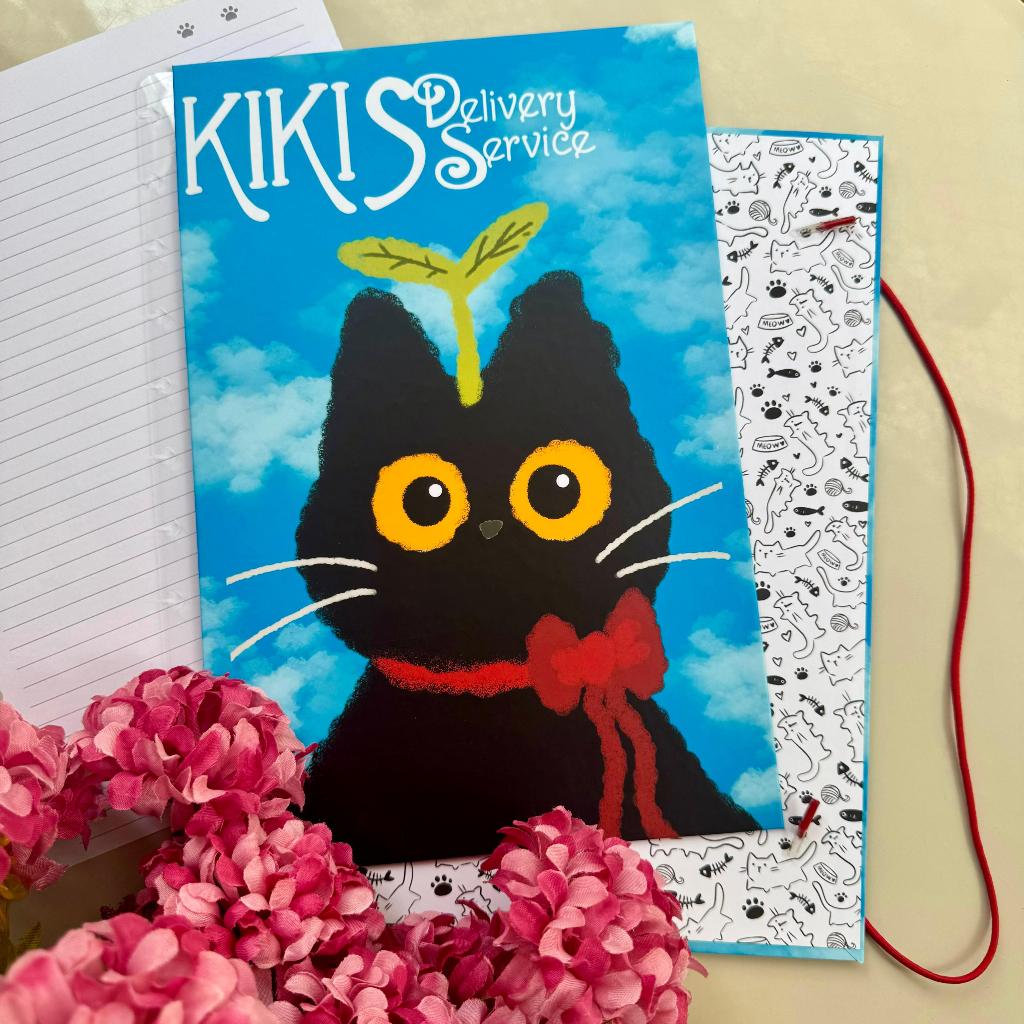 Capa DURA para Caderno de Discos Miau Serviço de Entregas da Kiki / Capa para Caderno Gato Jiji