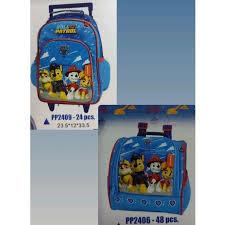 Kit Mochila Escola Rodinha Pequena e Lancheira Patrulha Canina Chenson Reforçada 2025