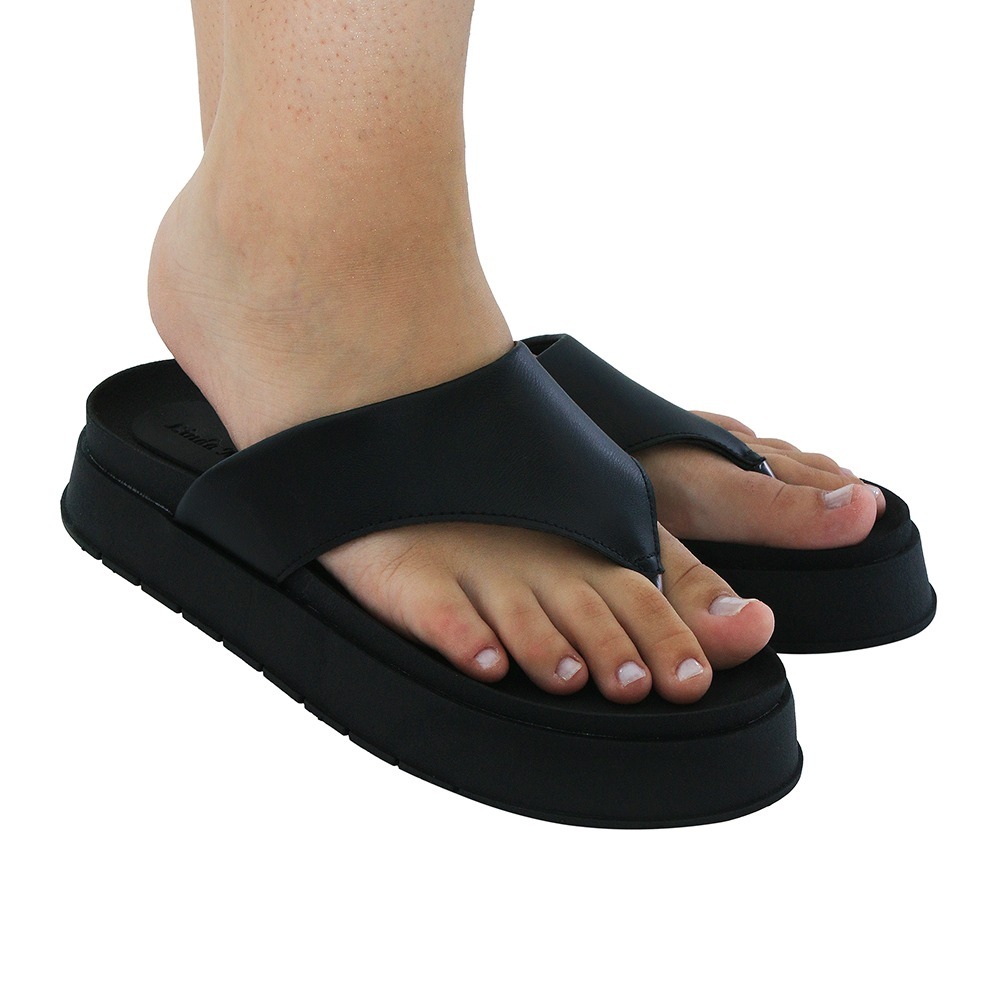 Sandalia Feminina Papete Blogueira  Linda Moça Plataforma em Oferta na Shopee