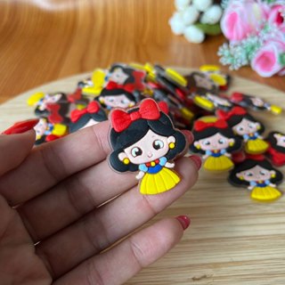 Aplique emborrachado branca de neve 3cm 10 unidades festa princesa personalizado de luxo lembrancinha infantil 100092 em Oferta na Shopee