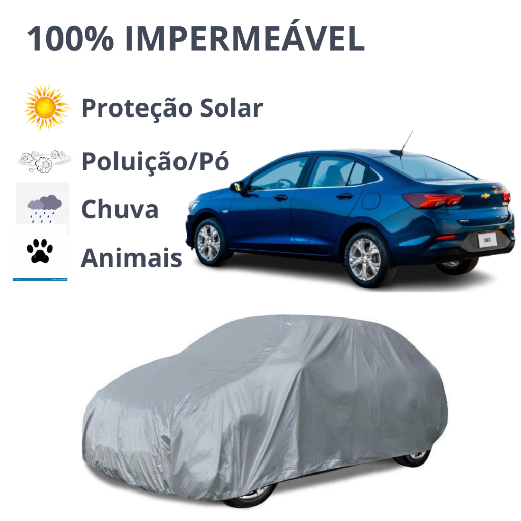 Capa de Cobrir Carro Modelo ONIX SEDAN , 100% IMPERMEÁVEL Protege do Sol, Chuva, Poeira e risco