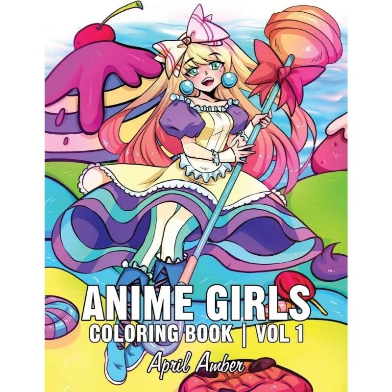 Kit 30 Desenhos para Colorir: Folhas Soltas com Ilustrações do Livro Anime Girls Coloring Book Vol 1