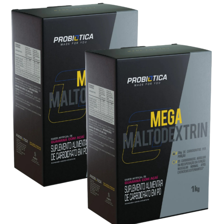 Kit 2x Mega Malto Dextrina Caixa 1Kg Cada - Probiotica - Health