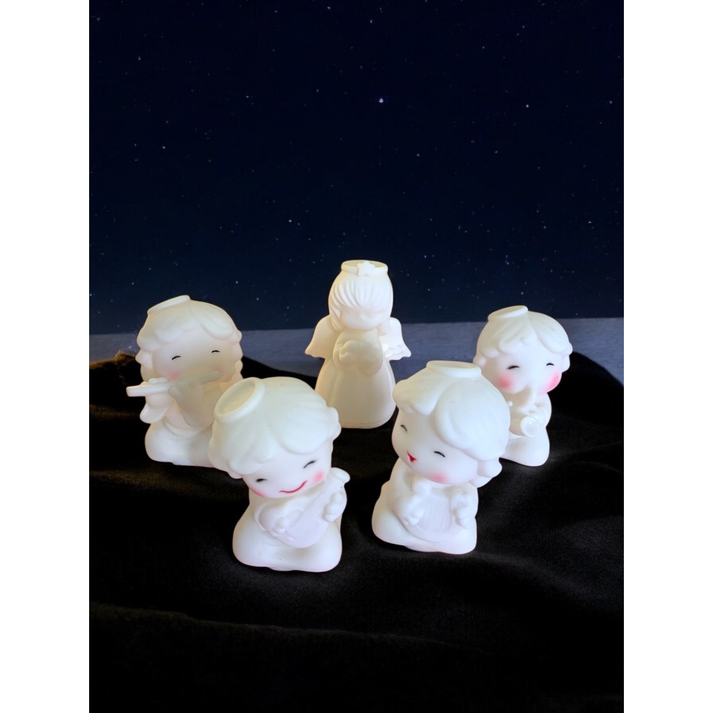 Luminária Abajur Infantil Anjinho Luz Led Brilha Escuro