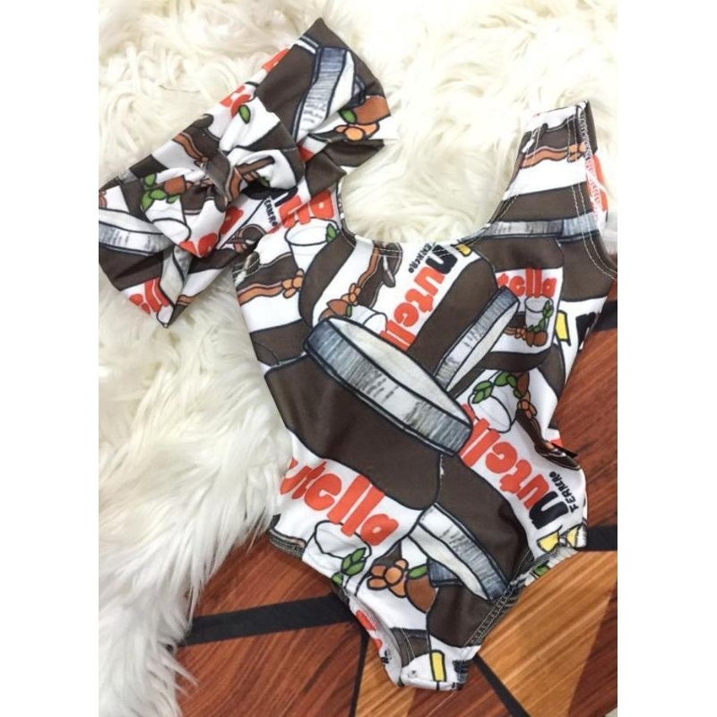 maio body Nutella veste 3 a 6 meses