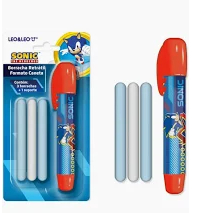 Borracha Sonic Caneta borracha retrátil Sonic 04 peças Leo&Leo